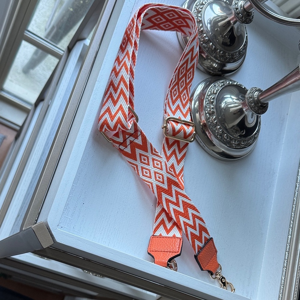 Vibrant Orange Geometric Belt